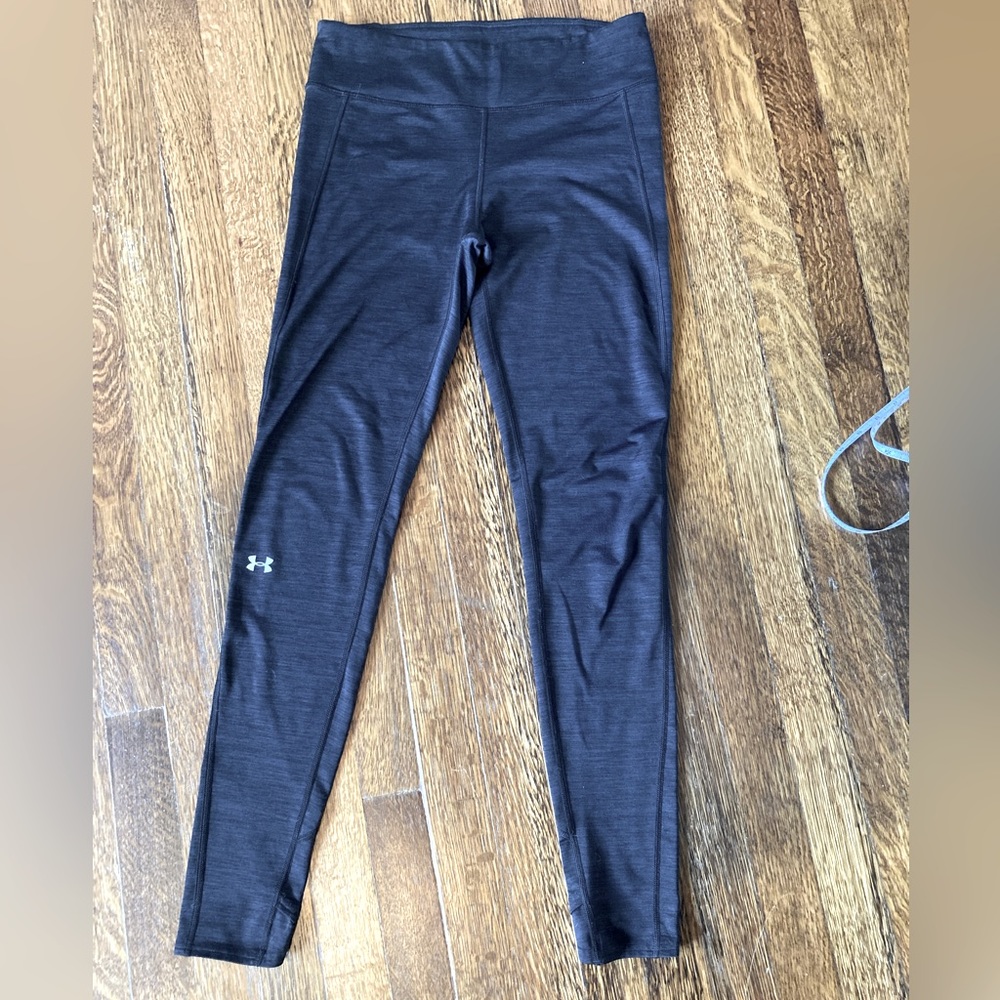 UA cold gear compression legging M black heathered